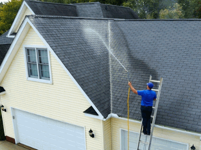 Soft wash roof cleaning 2