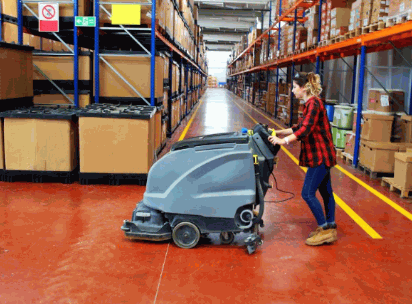 dry clean warehouse floors